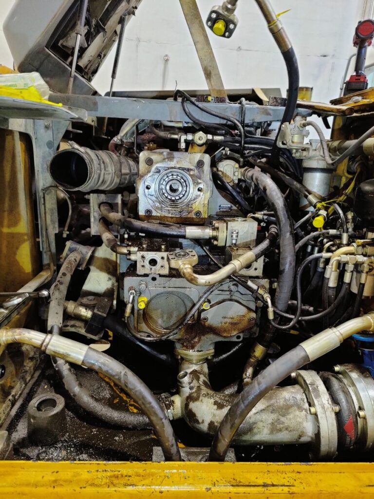 Liebherr P2 pumpun vaihto, model 934